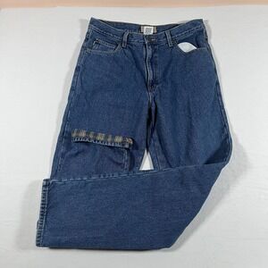 L.L. BEAN DENIM JEANS NATURAL FIT STRAIGHT LINED MEDIUM WASH BLUE COTTON MEN'S